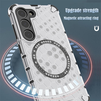 Θήκη MagSafe για Apple iPhone 17 Pro Max, Techsuit, HoneyComb Shield, Λευκή