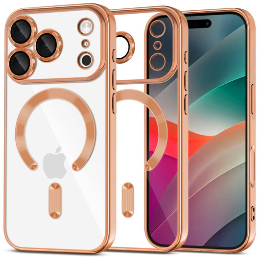 Θήκη MagSafe για Apple iPhone 17 Pro Max, Techsuit, Luxury Crystal, Πορτοκαλί