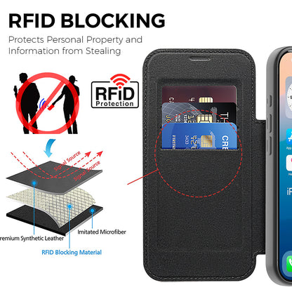 Θήκη MagSafe για Apple iPhone 17 Pro Max, Techsuit, SmartMag Book, Ροζ