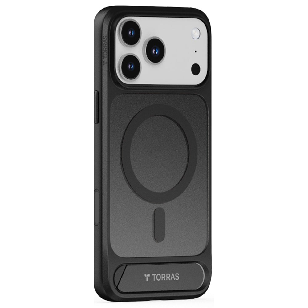 Θήκη MagSafe για Apple iPhone 17 Pro Max, Torras, Pstand, Μαύρη