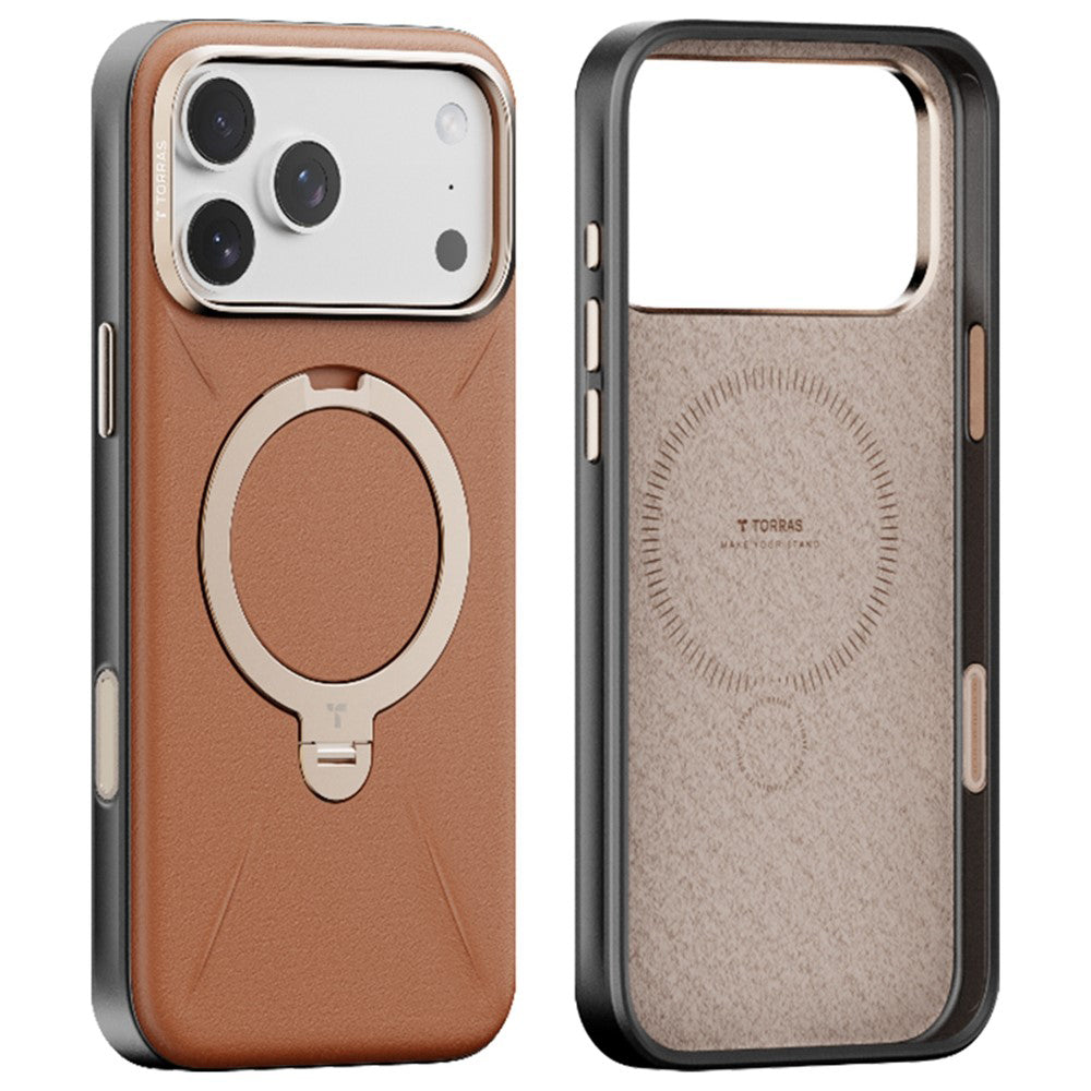 Θήκη MagSafe για Apple iPhone 17 Pro Max, Torras, QPRO Leather, Καφέ
