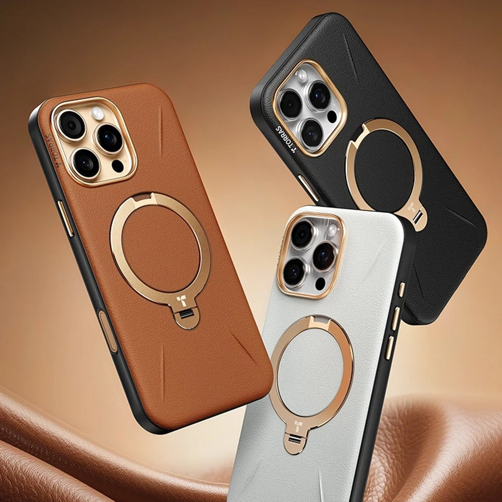 Θήκη MagSafe για Apple iPhone 17 Pro Max, Torras, QPRO Leather, Καφέ