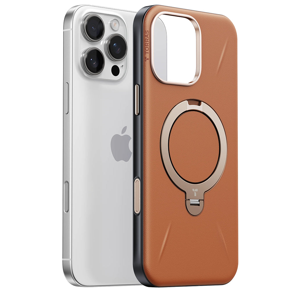 Θήκη MagSafe για Apple iPhone 17 Pro Max, Torras, QPRO Leather, Καφέ