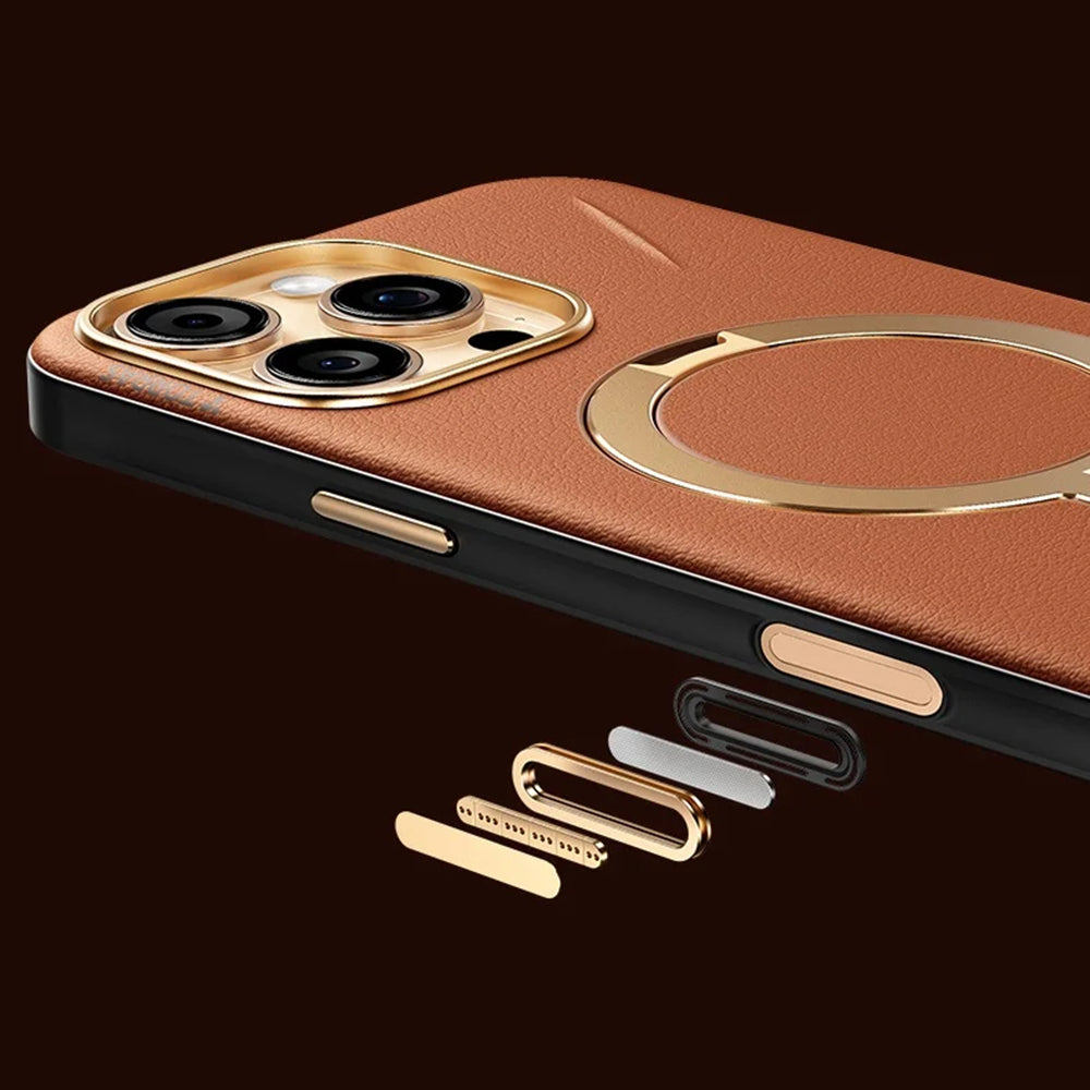 Θήκη MagSafe για Apple iPhone 17 Pro Max, Torras, QPRO Leather, Καφέ