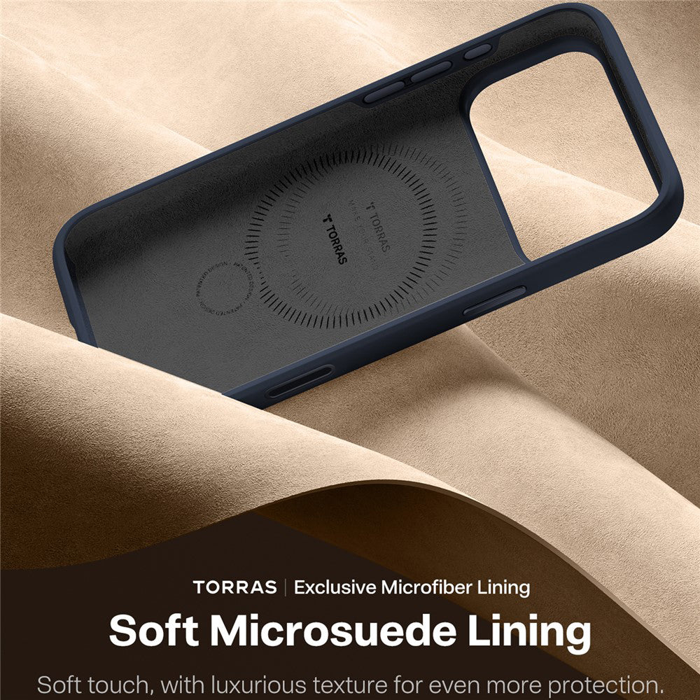 Θήκη MagSafe για Apple iPhone 17 Pro Max, Torras, QPRO Silicone, Μπλε