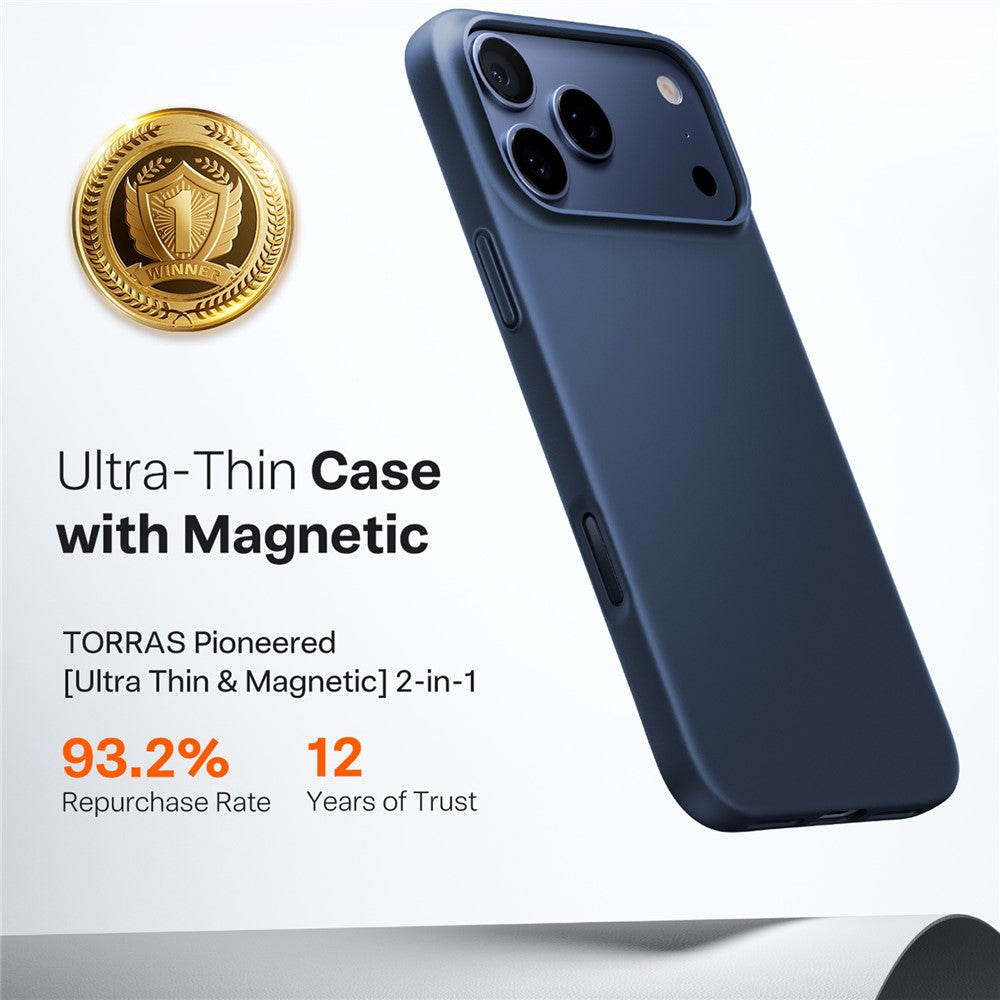 Θήκη MagSafe για Apple iPhone 17 Pro Max, Torras, SlimFit, Μπλε