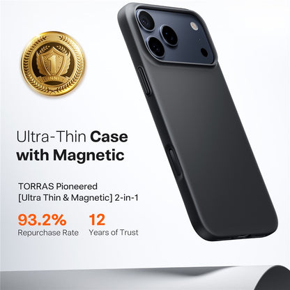 Θήκη MagSafe για Apple iPhone 17 Pro Max, Torras, SlimFit, Μαύρη