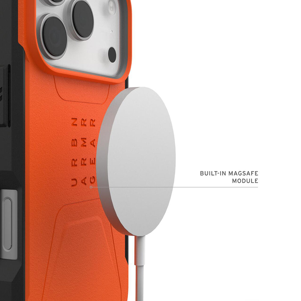 Θήκη MagSafe για Apple iPhone 17 Pro Max, Urban Armor Gear, Civilian LT, Πορτοκαλί