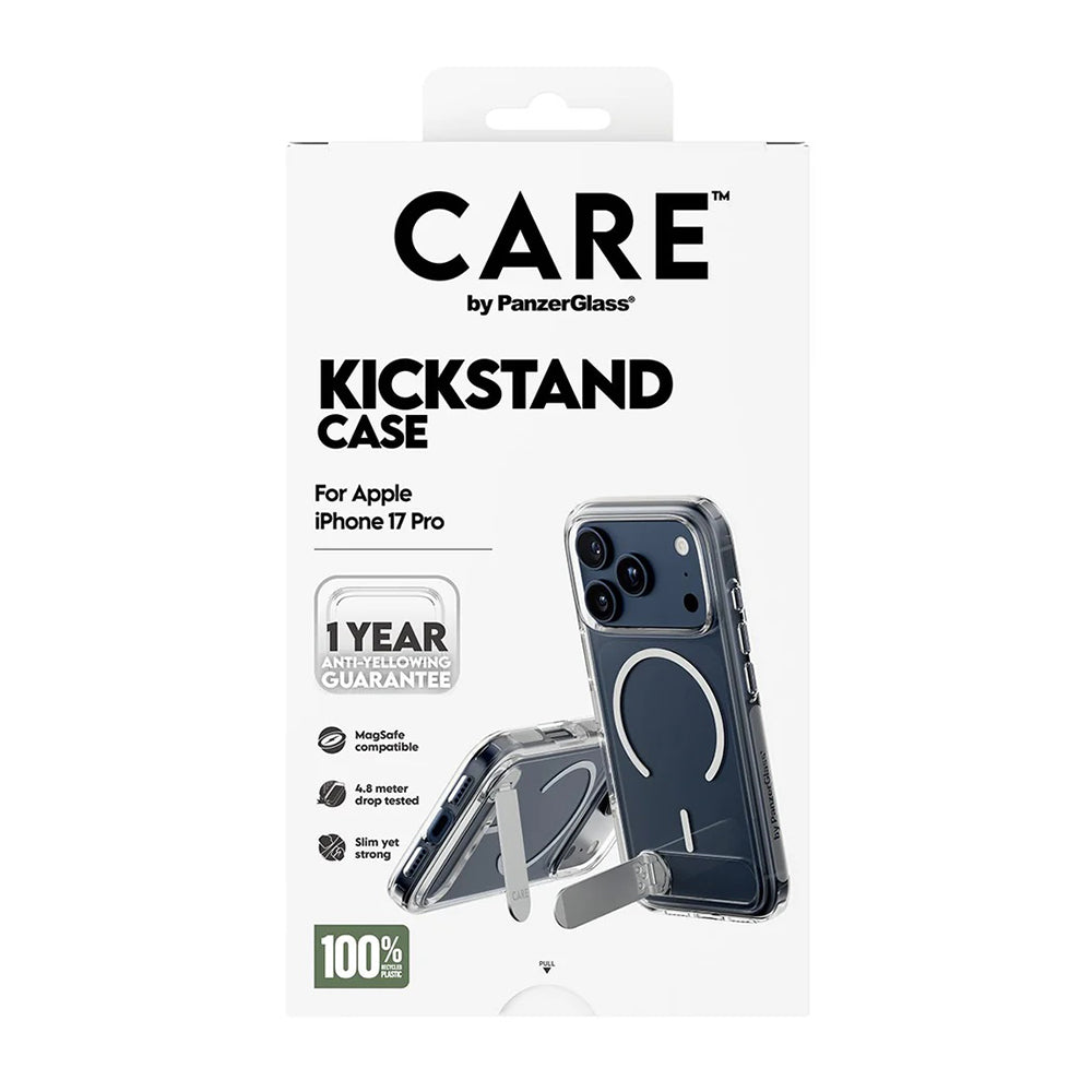 Θήκη MagSafe για Apple iPhone 17 Pro, PanzerGlass, με Χαρακτηριστικό Kickstand, Διάφανη