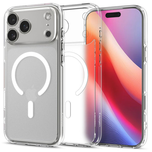 Θήκη MagSafe για Apple iPhone 17 Pro, Spigen, Ultra Hybrid, Ασημί Ματ