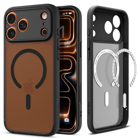 Θήκη MagSafe για Apple iPhone 17 Pro, Spigen, Ultra Hybrid, Ματ Μαύρη