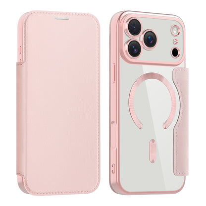 Θήκη MagSafe για Apple iPhone 17 Pro, Techsuit, SmartMag Book, Ροζ