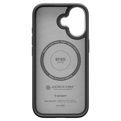 MagSafe Case for Apple iPhone 17, Spigen, Enzo Aramid T, Black Silver