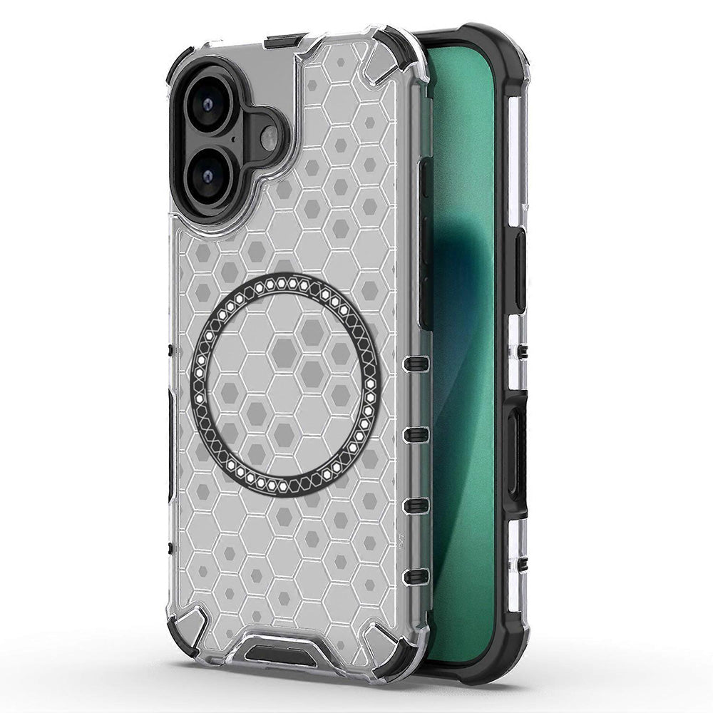 Θήκη MagSafe για Apple iPhone 17, Techsuit, HoneyComb Shield, Λευκή