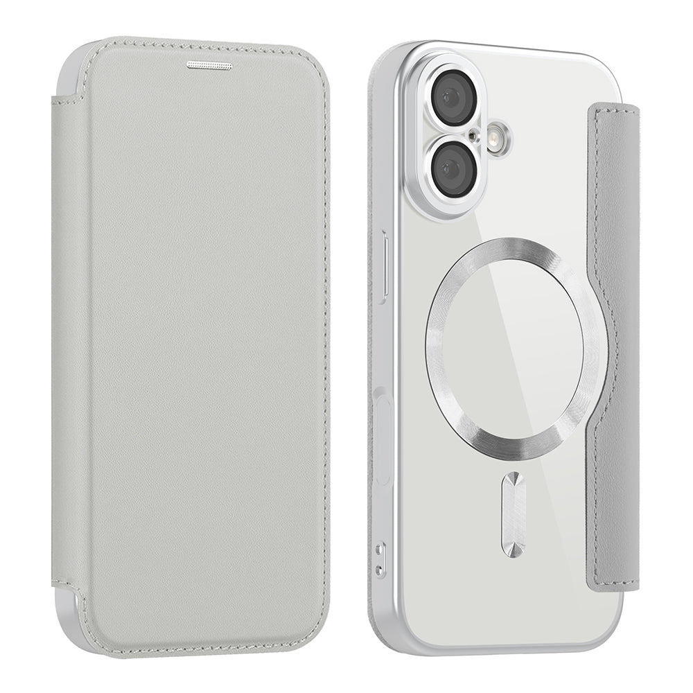 Θήκη MagSafe για Apple iPhone 17, Techsuit, SmartMag Book, Γκρι