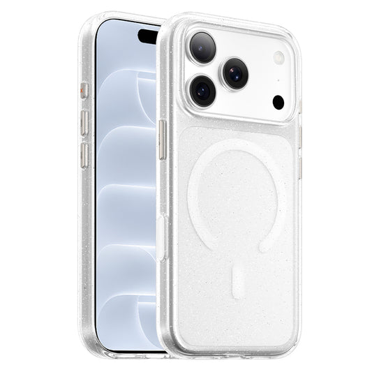 Θήκη MagSafe για Apple iPhone 18 Pro / 17 Pro, Blueo, Crystal Pro Anti-Drop Glitter, διάφανη