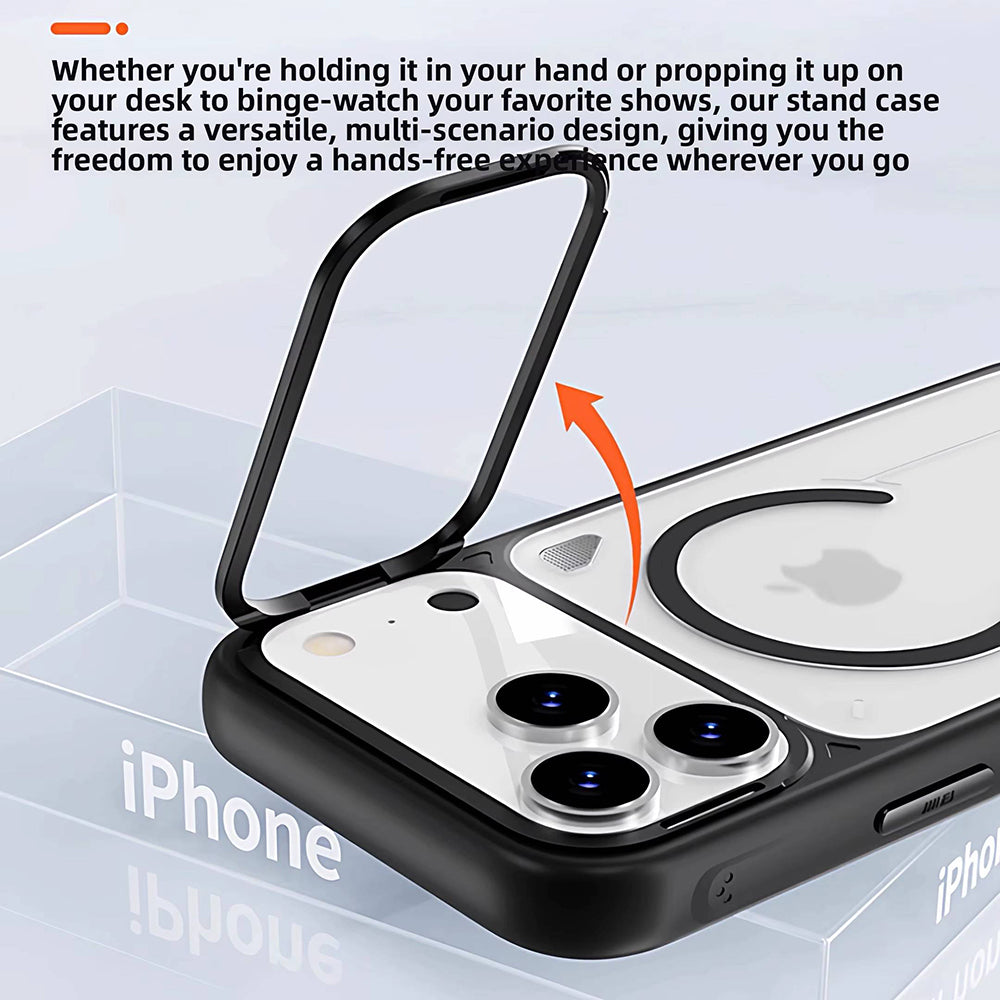 Θήκη MagSafe για Apple iPhone 18 Pro / 17 Pro, Blueo, βάση απαγωγής θερμότητας, σατινέ διάφανη πορτοκαλί