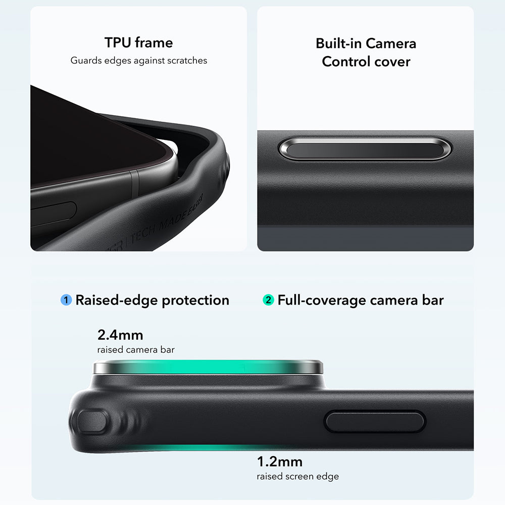 Θήκη MagSafe για Apple iPhone 18 Pro / 17 Pro, ESR, Classic Hybrid Kickstand, Μαύρη Σατινέ
