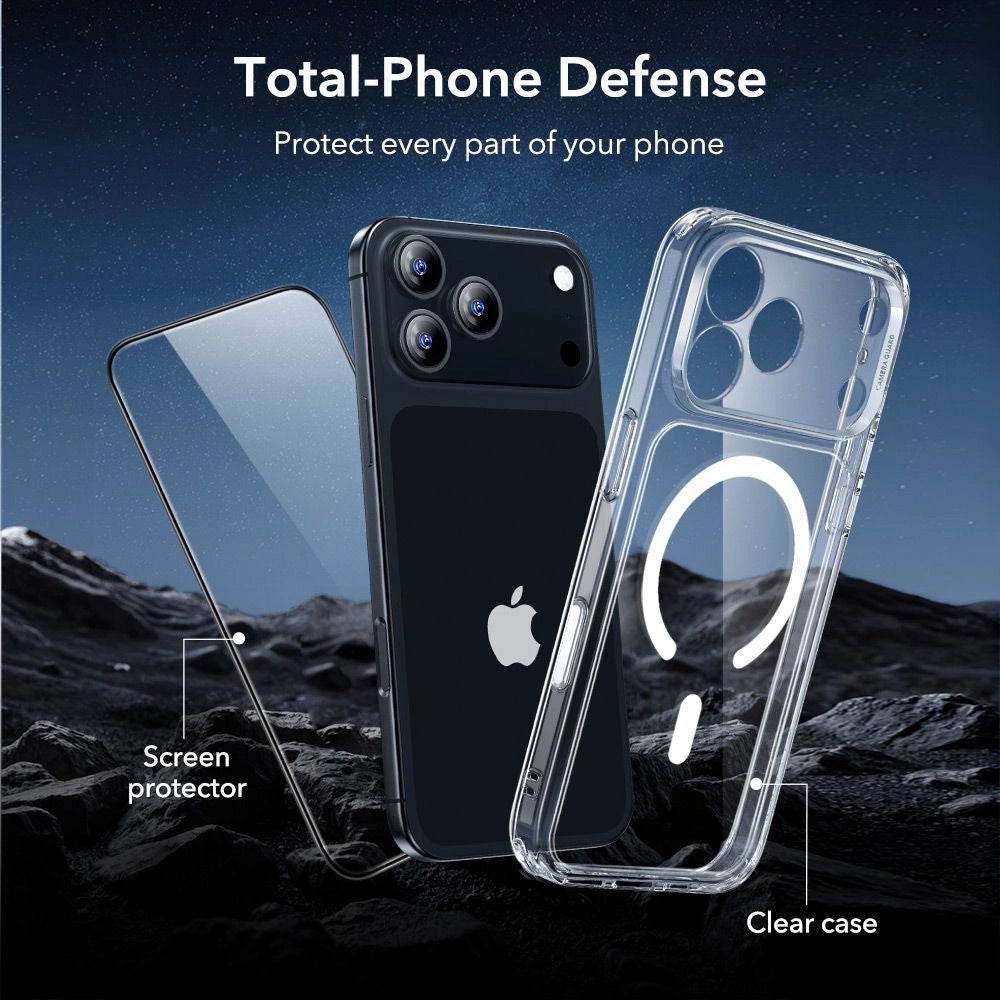 MagSafe Case for Apple iPhone 18 Pro / 17 Pro, ESR, Classic Hybrid with Screen Protector, Transparent