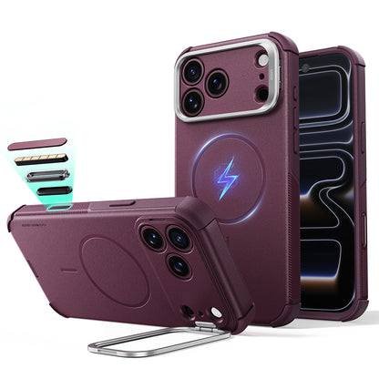 Θήκη MagSafe για Apple iPhone 18 Pro / 17 Pro, ESR, Cyber Armor Kickstand, Σατινέ Σκούρο Βυσσινί