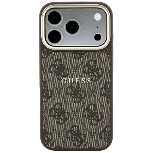 Θήκη MagSafe για Apple iPhone 18 Pro / 17 Pro, Guess, 4G Embossed Classic, Καφέ