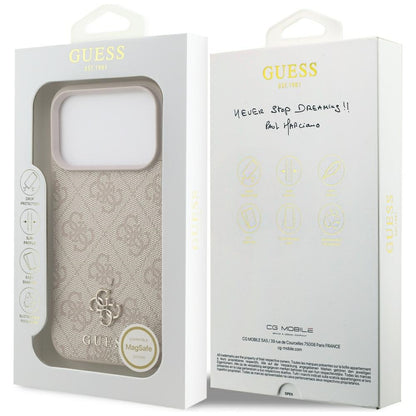 Θήκη MagSafe για Apple iPhone 18 Pro / 17 Pro, Guess, 4G Small and Classic, Ροζ