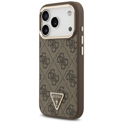 Θήκη MagSafe για Apple iPhone 18 Pro / 17 Pro, Guess, 4G Triangle Logo, Καφέ