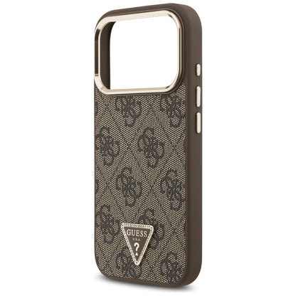 Θήκη MagSafe για Apple iPhone 18 Pro / 17 Pro, Guess, 4G Triangle Logo, Καφέ