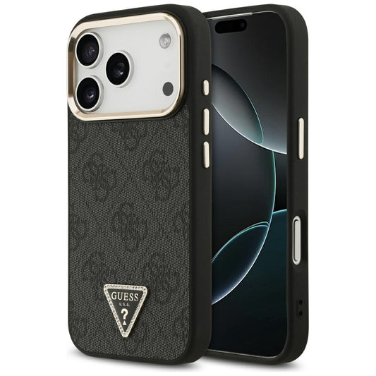 Θήκη MagSafe για Apple iPhone 18 Pro / 17 Pro, Guess, 4G Triangle Logo, Μαύρη