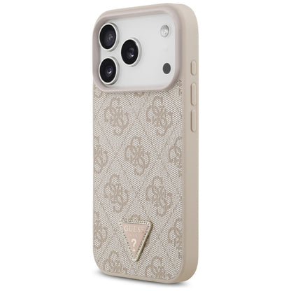 Θήκη MagSafe για Apple iPhone 18 Pro / 17 Pro, Guess, 4G Triangle Strass, Ροζ