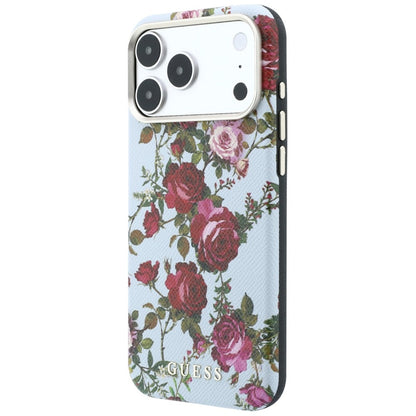 Θήκη MagSafe για Apple iPhone 18 Pro / 17 Pro, Guess, Blossom Roses Print, Μπλε