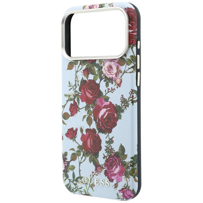 Θήκη MagSafe για Apple iPhone 18 Pro / 17 Pro, Guess, Blossom Roses Print, Μπλε