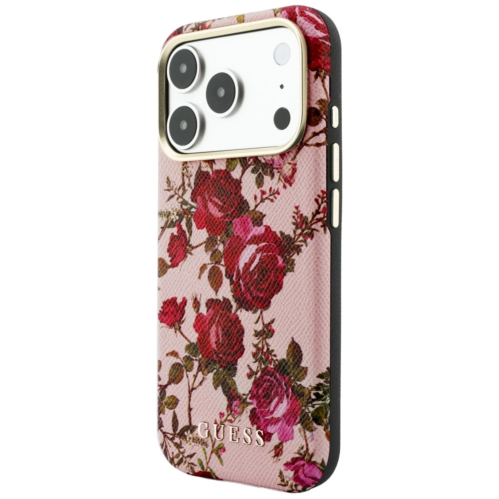 Θήκη MagSafe για Apple iPhone 18 Pro / 17 Pro, Guess, Blossom Roses Print, Ροζ