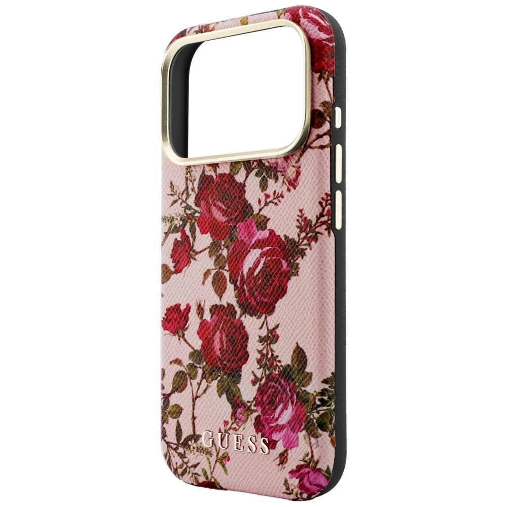 Θήκη MagSafe για Apple iPhone 18 Pro / 17 Pro, Guess, Blossom Roses Print, Ροζ
