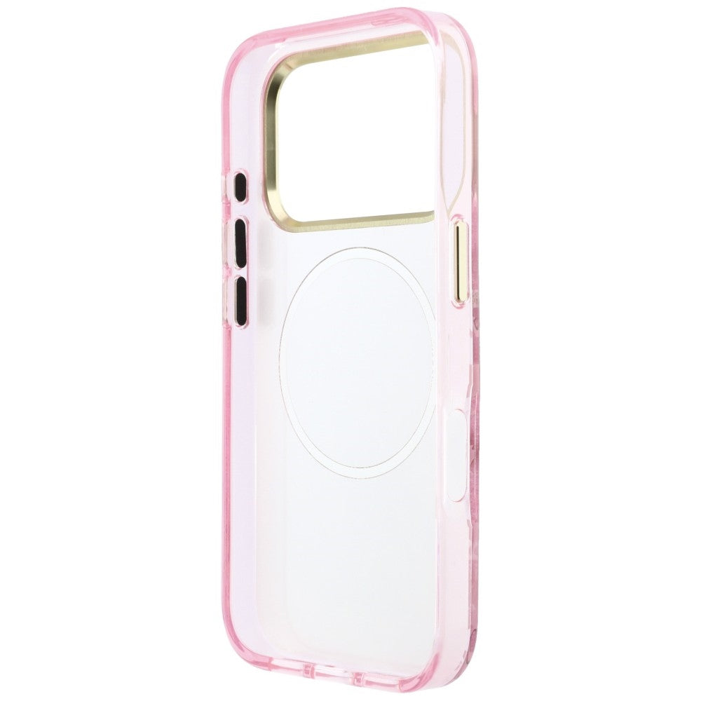 Θήκη MagSafe για Apple iPhone 18 Pro / 17 Pro, Guess, IML Glitter Blossom Roses, Ροζ
