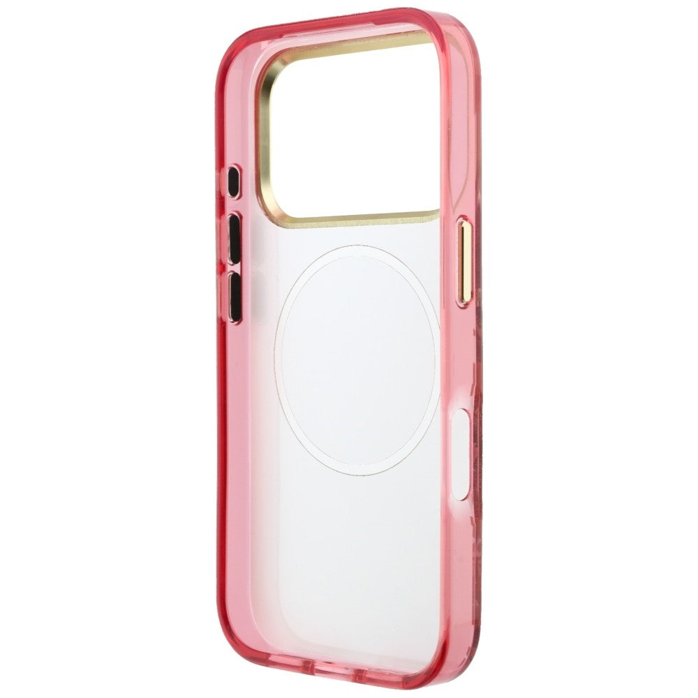 Θήκη MagSafe για Apple iPhone 18 Pro / 17 Pro, Guess, IML Glitter Blossom Roses, Βυσσινί