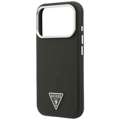 MagSafe Case for Apple iPhone 18 Pro / 17 Pro, Guess, Kevlar Triangle Logo, Brown