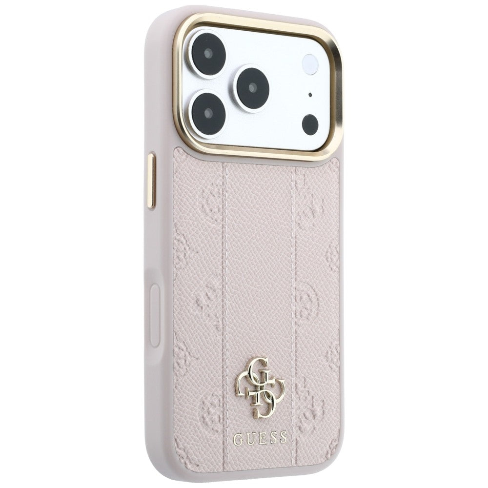 MagSafe Case for Apple iPhone 18 Pro / 17 Pro, Guess, Stripe Peony 4G, Pink