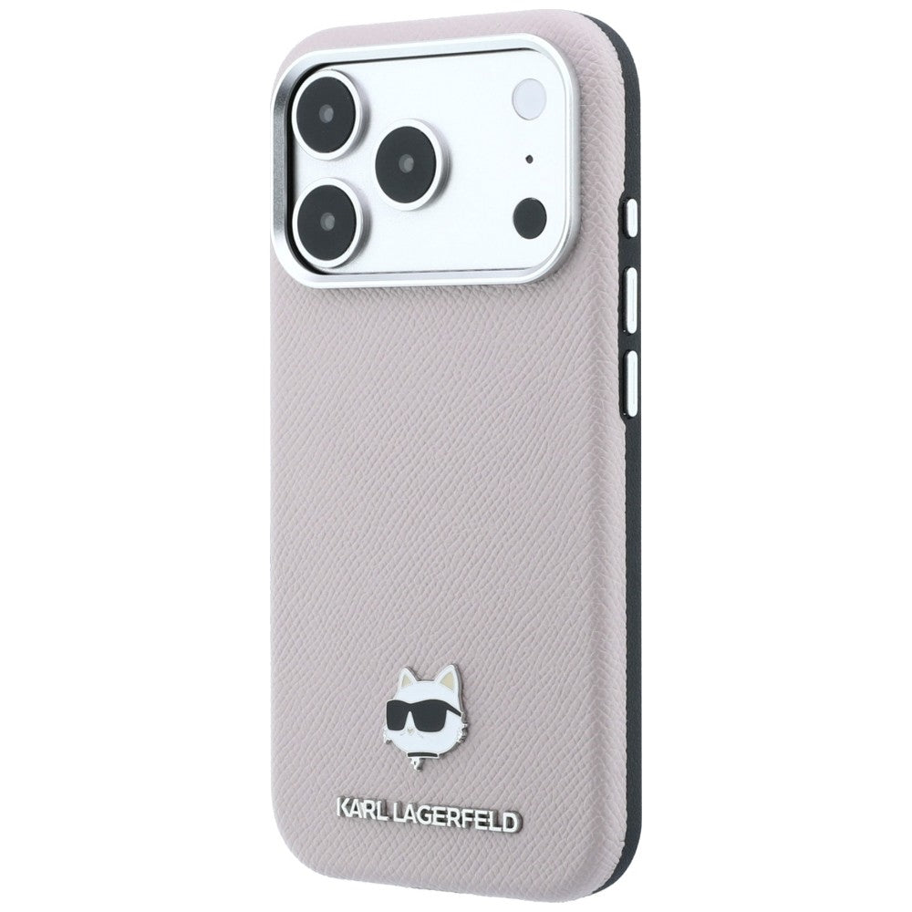 Θήκη MagSafe για Apple iPhone 18 Pro / 17 Pro, Karl Lagerfeld, Grained Choupette Head, Ροζ