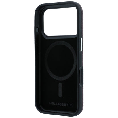 Θήκη MagSafe για Apple iPhone 18 Pro / 17 Pro, Karl Lagerfeld, Grained Embossed Ring, Βυσσινί