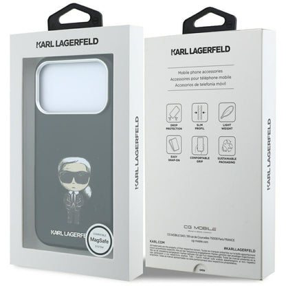 Θήκη MagSafe για Apple iPhone 18 Pro / 17 Pro, Karl Lagerfeld, Ikonik Sketch, Μαύρο