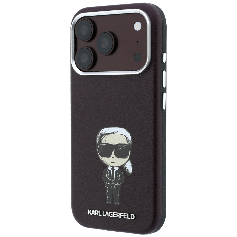 Θήκη MagSafe για Apple iPhone 18 Pro / 17 Pro, Karl Lagerfeld, Ikonik Sketch, Βυσσινί