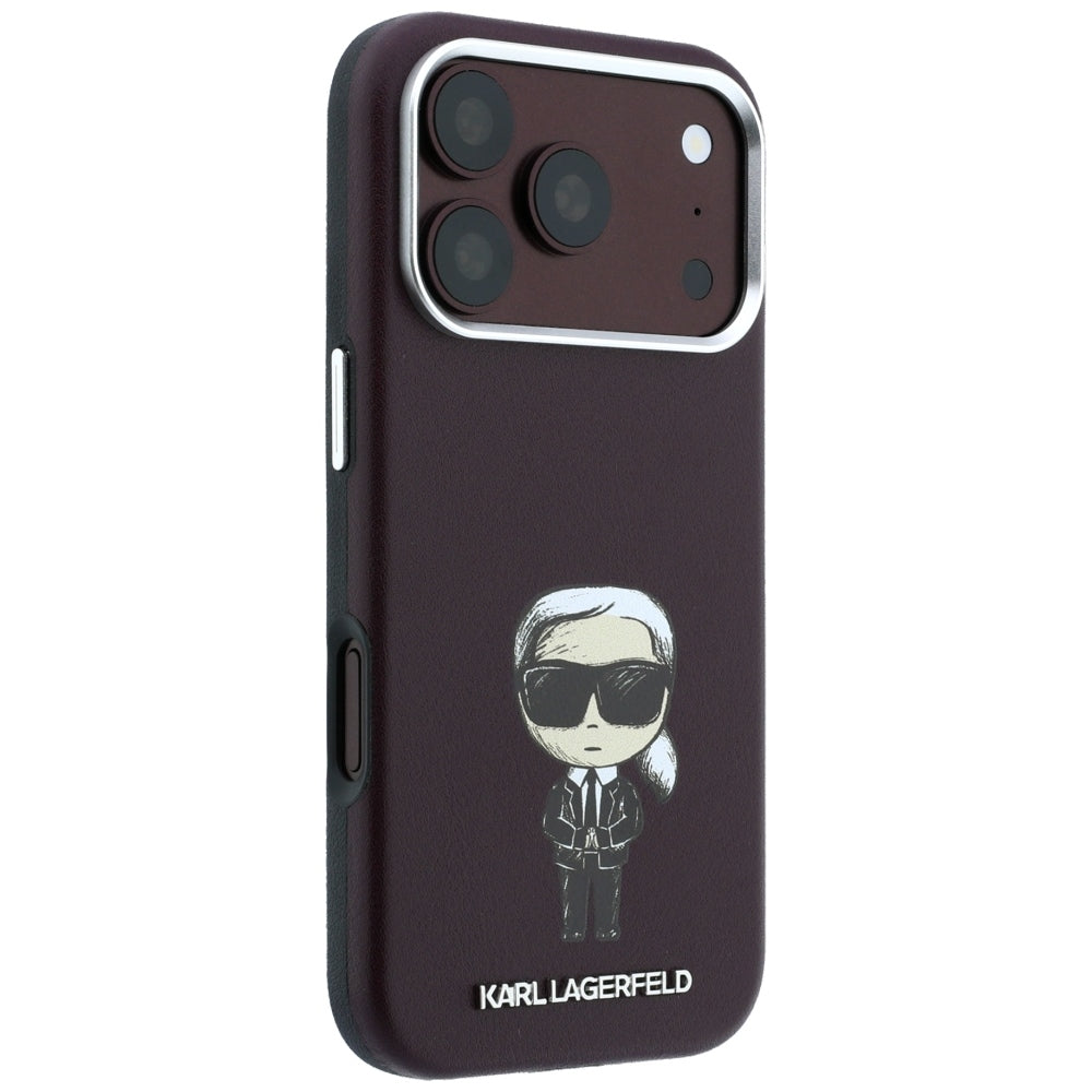 Θήκη MagSafe για Apple iPhone 18 Pro / 17 Pro, Karl Lagerfeld, Ikonik Sketch, Βυσσινί
