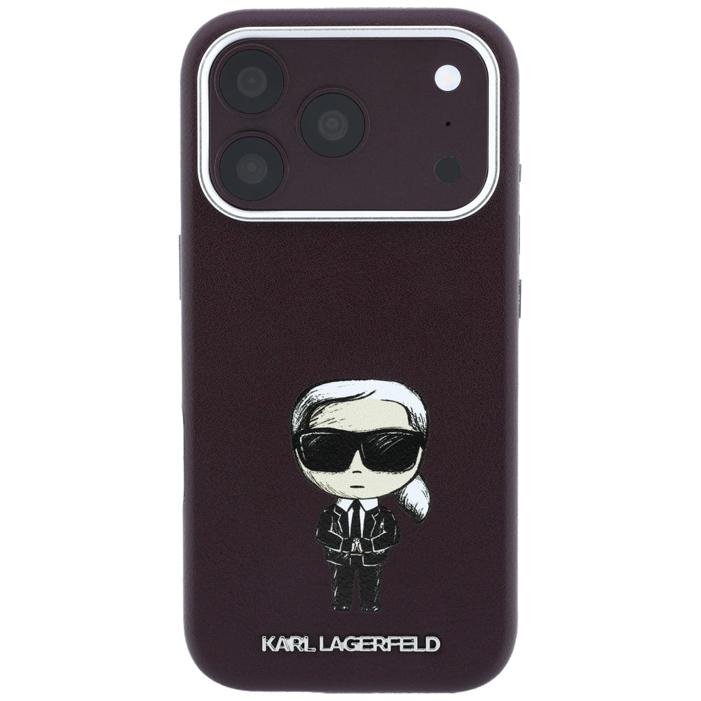 Θήκη MagSafe για Apple iPhone 18 Pro / 17 Pro, Karl Lagerfeld, Ikonik Sketch, Βυσσινί