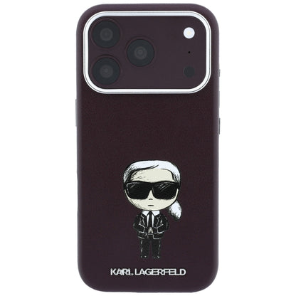 Θήκη MagSafe για Apple iPhone 18 Pro / 17 Pro, Karl Lagerfeld, Ikonik Sketch, Βυσσινί