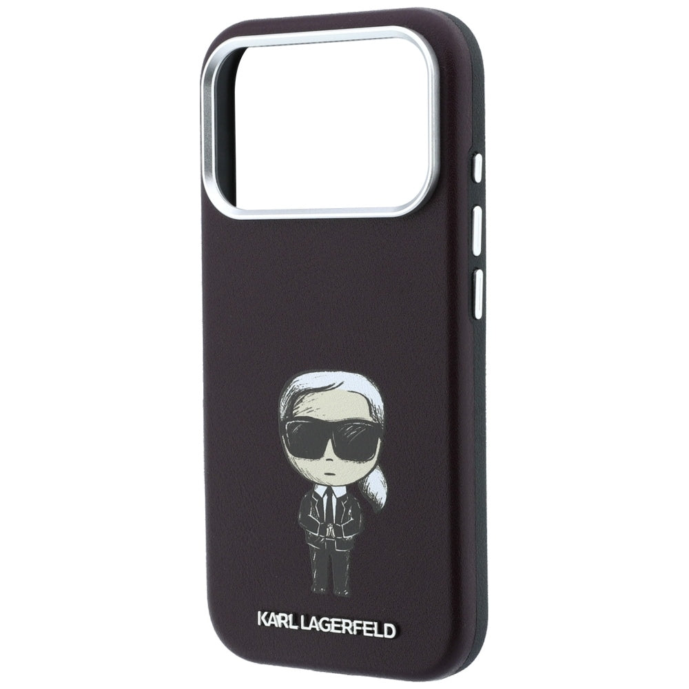 Θήκη MagSafe για Apple iPhone 18 Pro / 17 Pro, Karl Lagerfeld, Ikonik Sketch, Βυσσινί