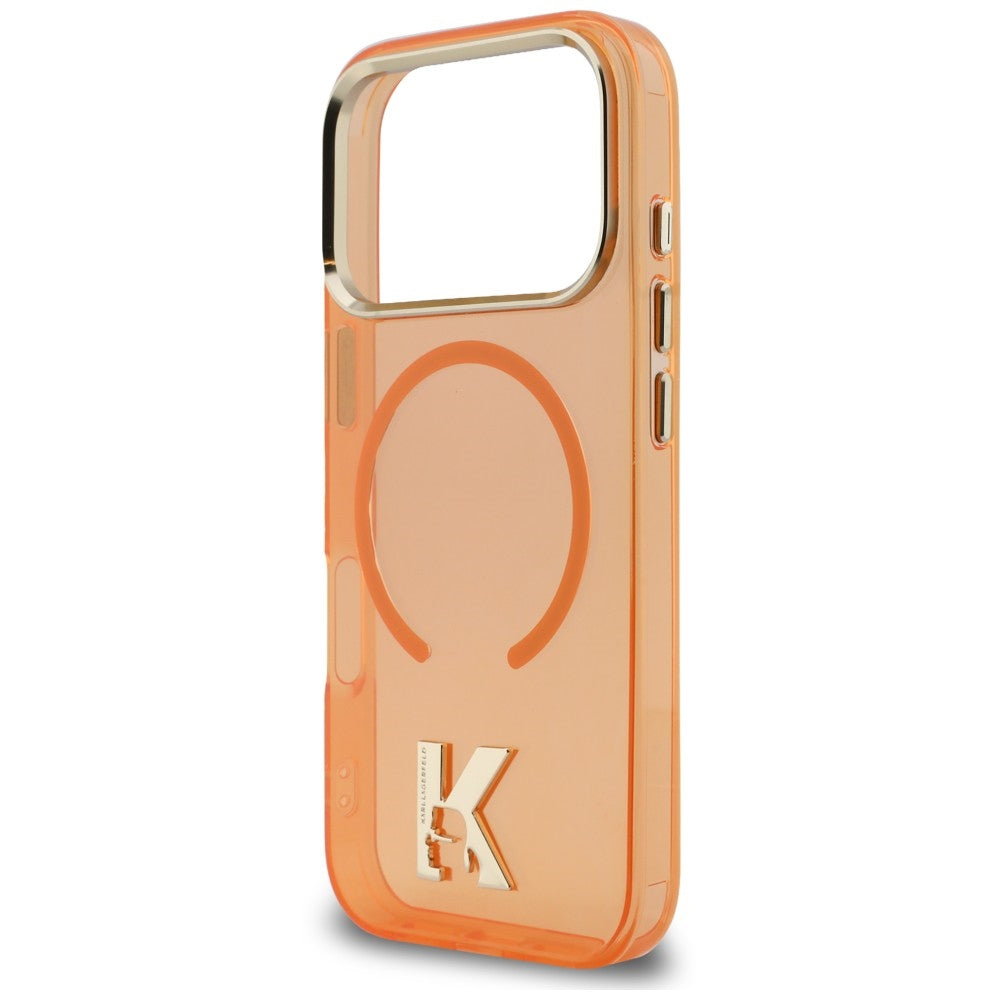 Θήκη MagSafe για Apple iPhone 18 Pro / 17 Pro, Karl Lagerfeld, IML Karl Head Logo, Πορτοκαλί