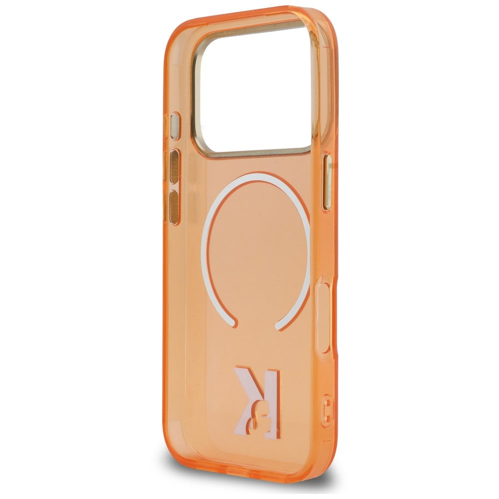 Θήκη MagSafe για Apple iPhone 18 Pro / 17 Pro, Karl Lagerfeld, IML Karl Head Logo, Πορτοκαλί