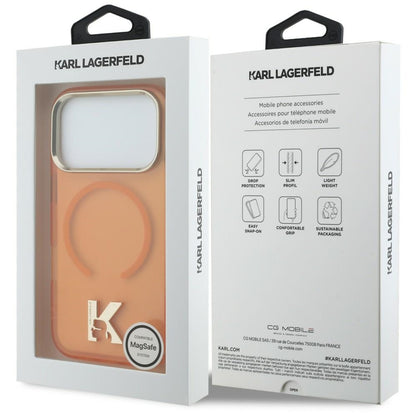 Θήκη MagSafe για Apple iPhone 18 Pro / 17 Pro, Karl Lagerfeld, IML Karl Head Logo, Πορτοκαλί