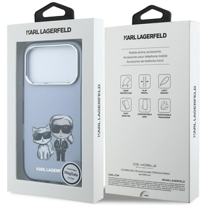 Θήκη MagSafe για Apple iPhone 18 Pro / 17 Pro, Karl Lagerfeld, IML KC Bodies Sketch Print, Μπλε
